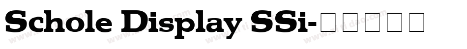 Schole Display SSi字体转换